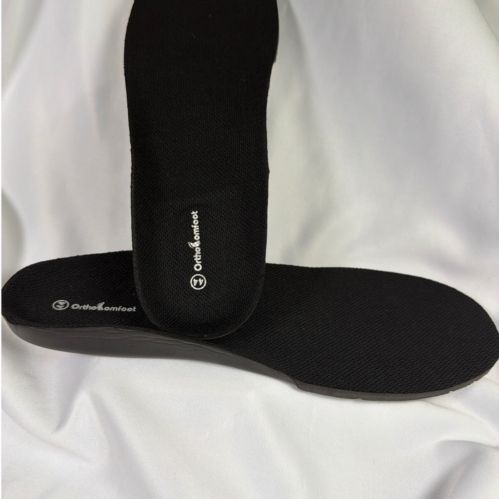 Orthocomfoot Orthotic Arch Support Insoles Mens 11 EU 44 Blck Cmfort Inserts New